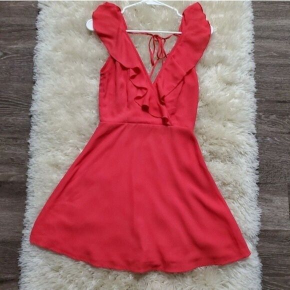 Lulus Ruffle Open Back Mini Dress - Picture 3 of 7